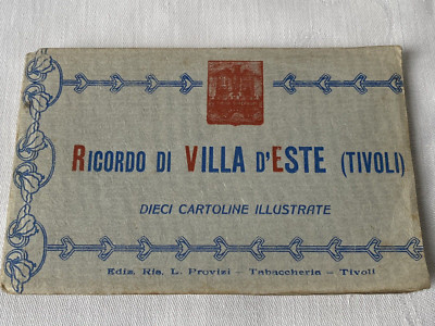Ricardo di Villa D'Este (Tivoli)  ️sehr altes Postkarten Heftchen 10St+3 Karten