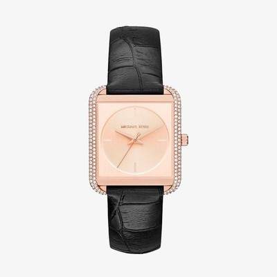 Michael Kors MK2611 Leather Black 20mm watch strap