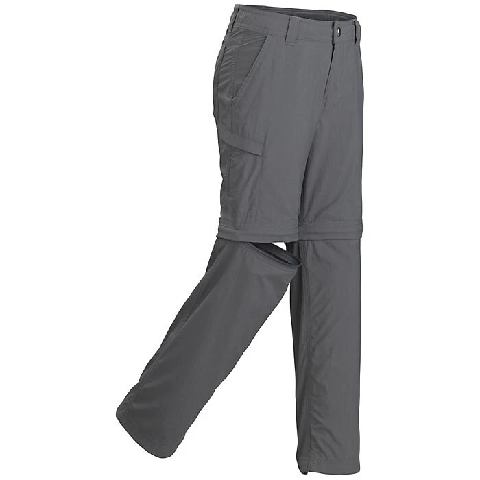 Pantalones convertibles Marmot L11507 gris pizarra cruz para niños talla S Foto 2 de 3