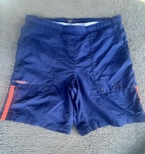 Nike Swim Trunk Cargo Short Navy w Orange Blocked NIKE Mesh Dark Spot Pocket M