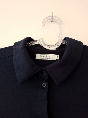 Masai Clothing Gitzi Navy Button-up jersey Tunic, S - Picture 9 of 11