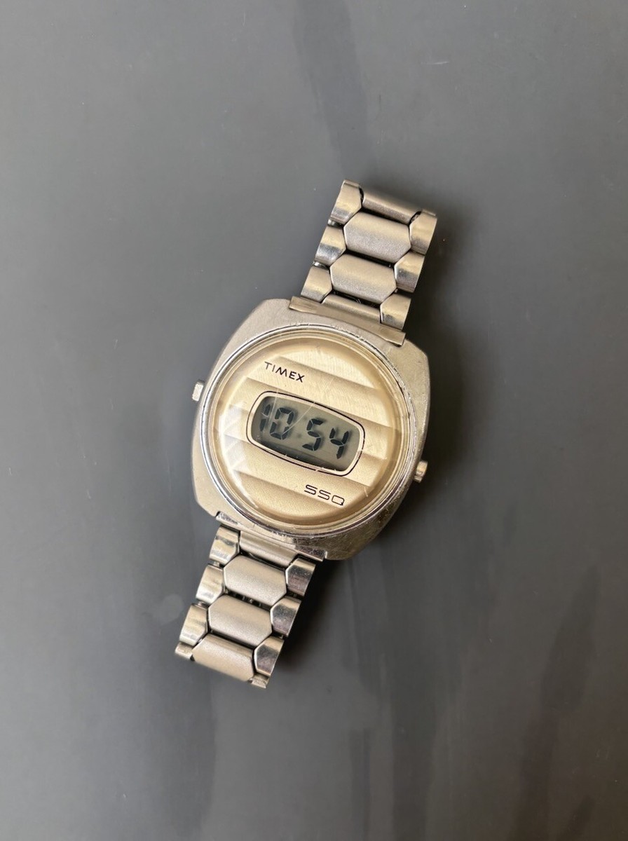 ビンテージTIMEX SSQ デジタル　シルバー　A89 Vintage Timex SSQ LCD Men's Digital Watch | eBay