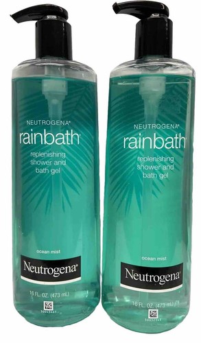 2 neutrogena rainbath replenishing shower/bath gel ocean mist 16oz ea scuffed - 第 1/1 張圖片