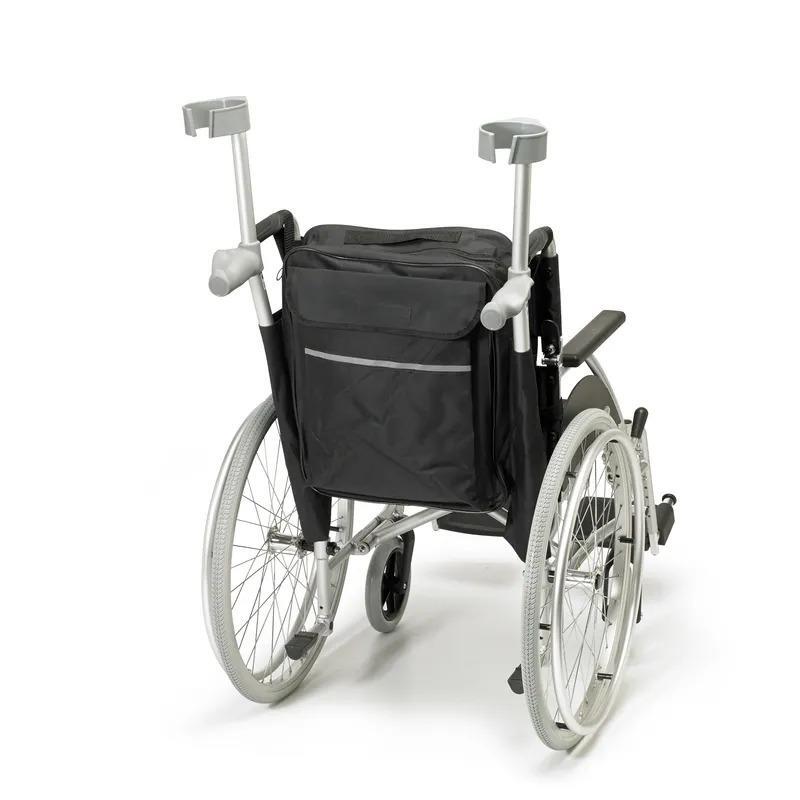 Wheelchair Bag with Crutch Pockets Large Storage Space Easy to Use