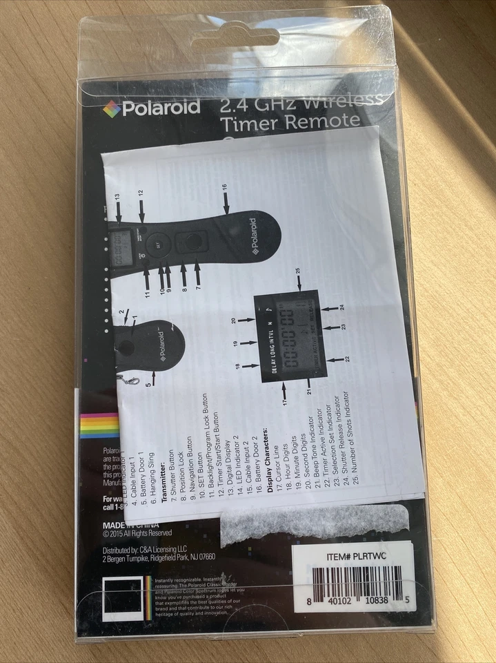 POLAROID 2.4GHZ WIRELESS TIMER REMOTE CONTROL - Image 2 of 2