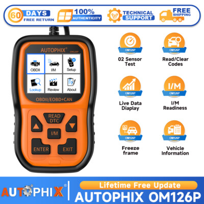 Automotive Diagnostic Tool AUTOPHIX OM126P OBD2 Scanner Code Reader