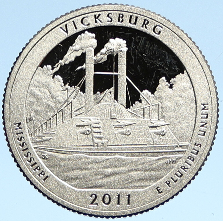 2011 S UNITED STATES Vicksburg MISSISSIPPI Old Proof Silver 25