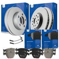 ATE Bremsscheiben + BelÄGe Ceramic + Wako Mercedes CLA GLA Vorn Ø295 Hinten Ø295