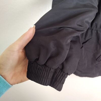 ZYIA active Black drawstring hooded windbreaker jacket Sz Xl