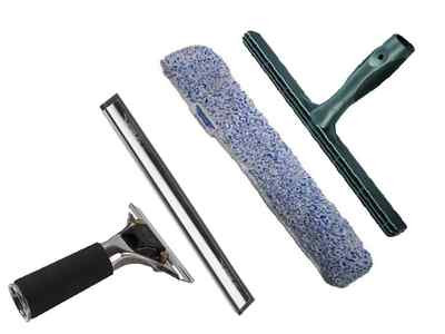 Ettore 14'''' Master Squeegee und 18'''' ProGrip T-Bar mit Mikrofaserwaschmaschine 