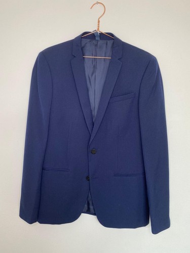 Zara Mens Navy Blue Lightweight Blazer 