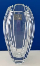 Mikasa Crystal Bud Vase Geometric Pattern 7.5 " with Tag