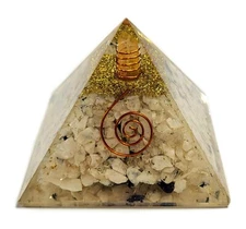 2.8" Rainbow Moonstone Orgonite Orgone Pyramid Energy Reiki Healing Generator