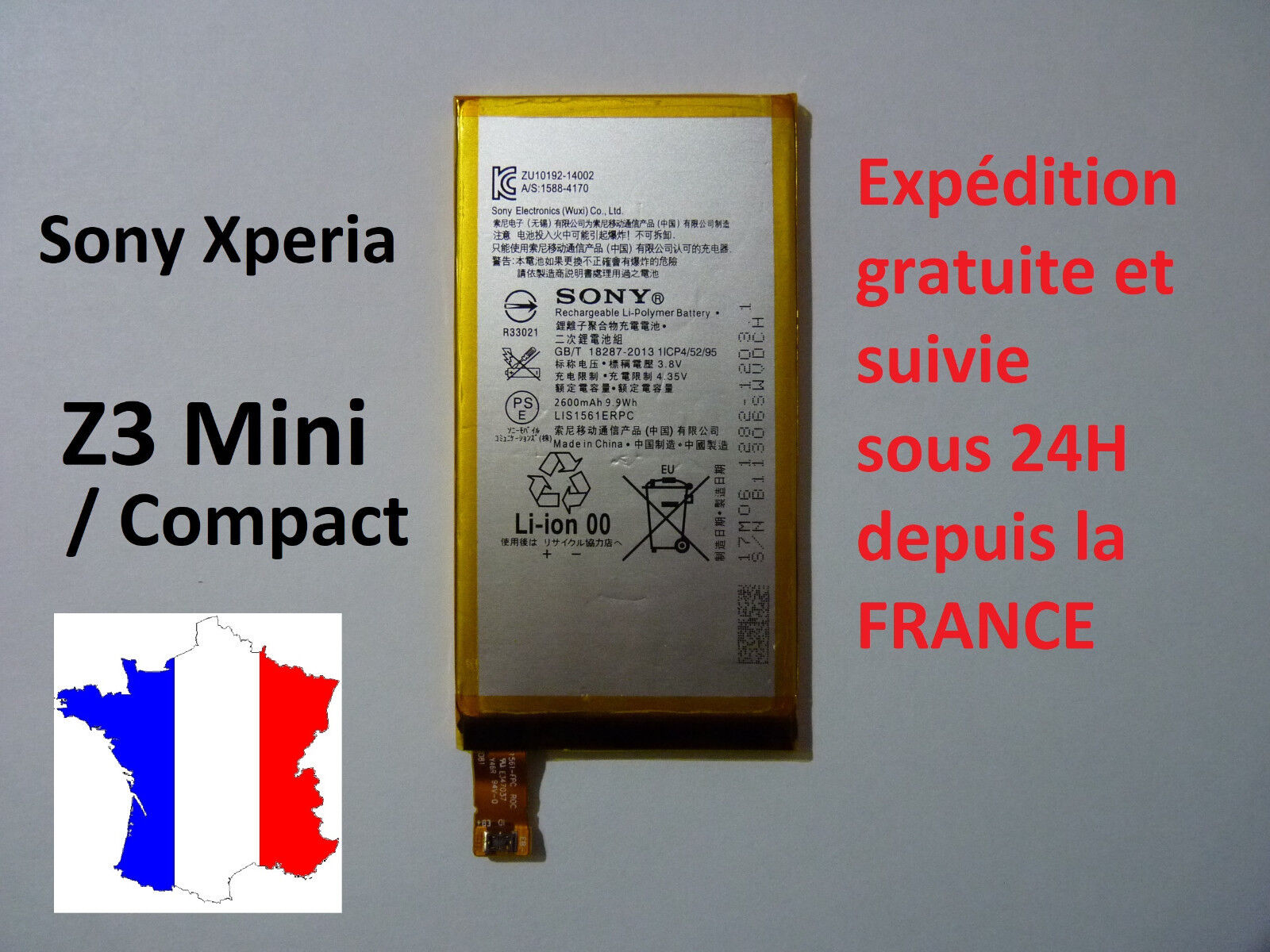 New Austin Mall Battery Surrogate Sony Xperia 35% OFF Z3 Compact Ref:LIS1561ERP Mini