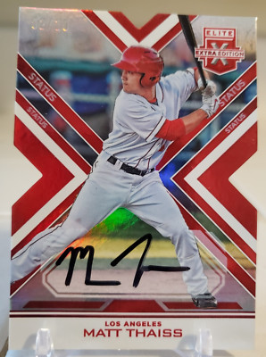 MATT THAISS 2016 ELITE Extra Die-Cut Rookie Auto Autograph Card #/10 ANGELS SP