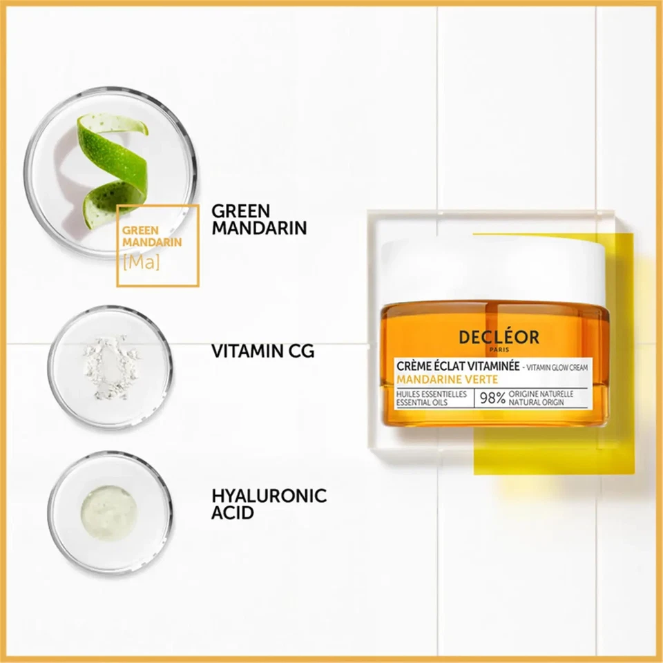 Crema de día Decléor Green Mandarin Vitamin Glow con ácido hialurónico 50 ml Foto 2 de 4