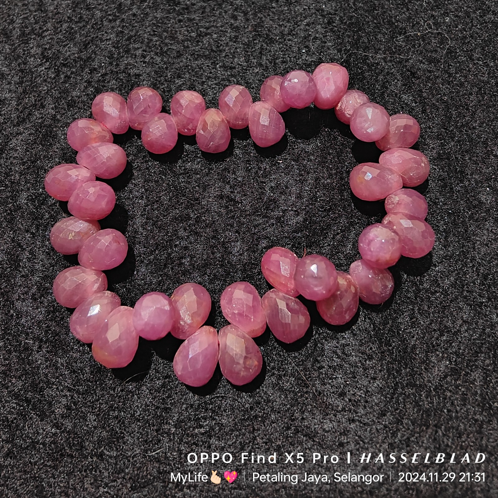 Stretchable Ruby Gemstone Bead Bracelet - image 6