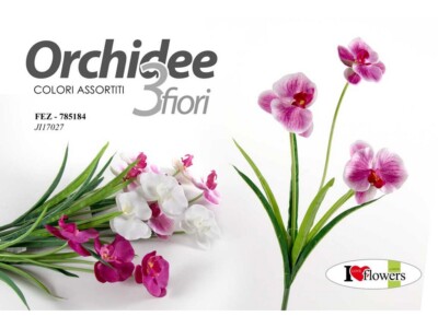 FLOWER GICOS BOUQUET 3 FLOWERS ORCHID CM 50