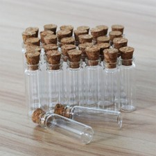 50/100/200Pcs 2ML Clear Glass Bottles with Corks Containers Jars Bottle Vials