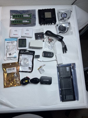 Lot of New/untested Electronics, Batteries, Computer Fans, Memory, & More, Pic.