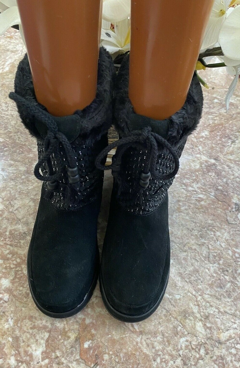 Skechers suede faux fur boots sale
