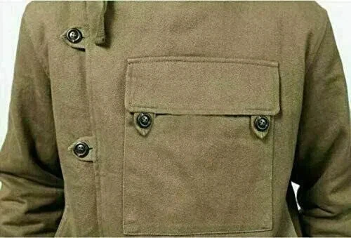 Men Swedish Army Military Tank Motorcycle Winter Warm WW2 Vintage