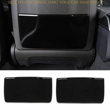 For Audi A8 S8 2019-2024 Glossy Black Rear Seat Back Net Bag Frame Cover Trim