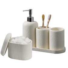 Bathroom Accessories Set, 5PCS Modern Bathroom Accessory Set with Soap Dispen...