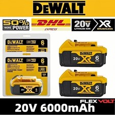 DEWALT 20V Battery MAX XR 6Ah Battery 2 Pack 120Wh Lithium Ion
