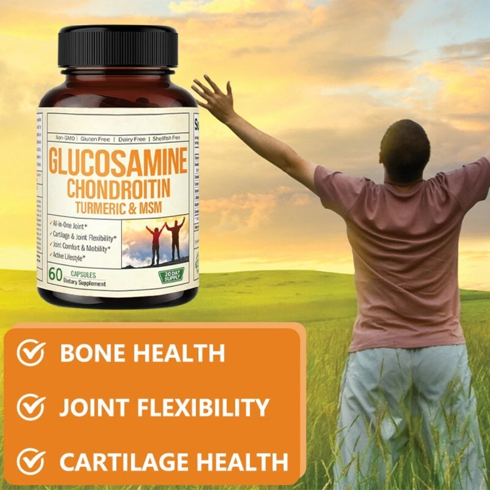 Glucosamine Chondroitin MSM With Turmeric Triple Strength Joint Support - Image 3 of 4