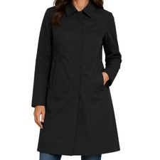 Theory Oaklane Black Trench Car Coat Women's Small