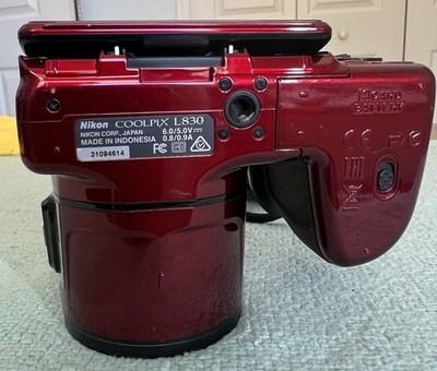 Nikon Coolpix L830 Camera 16MP 34x Zoom Digital Camera- Red - Flip