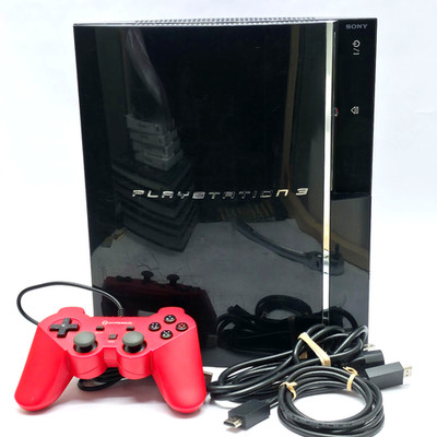 Sony Playstation 3 Backwards Compatible CECH-A01 w Controller, Cables & 3 Games.