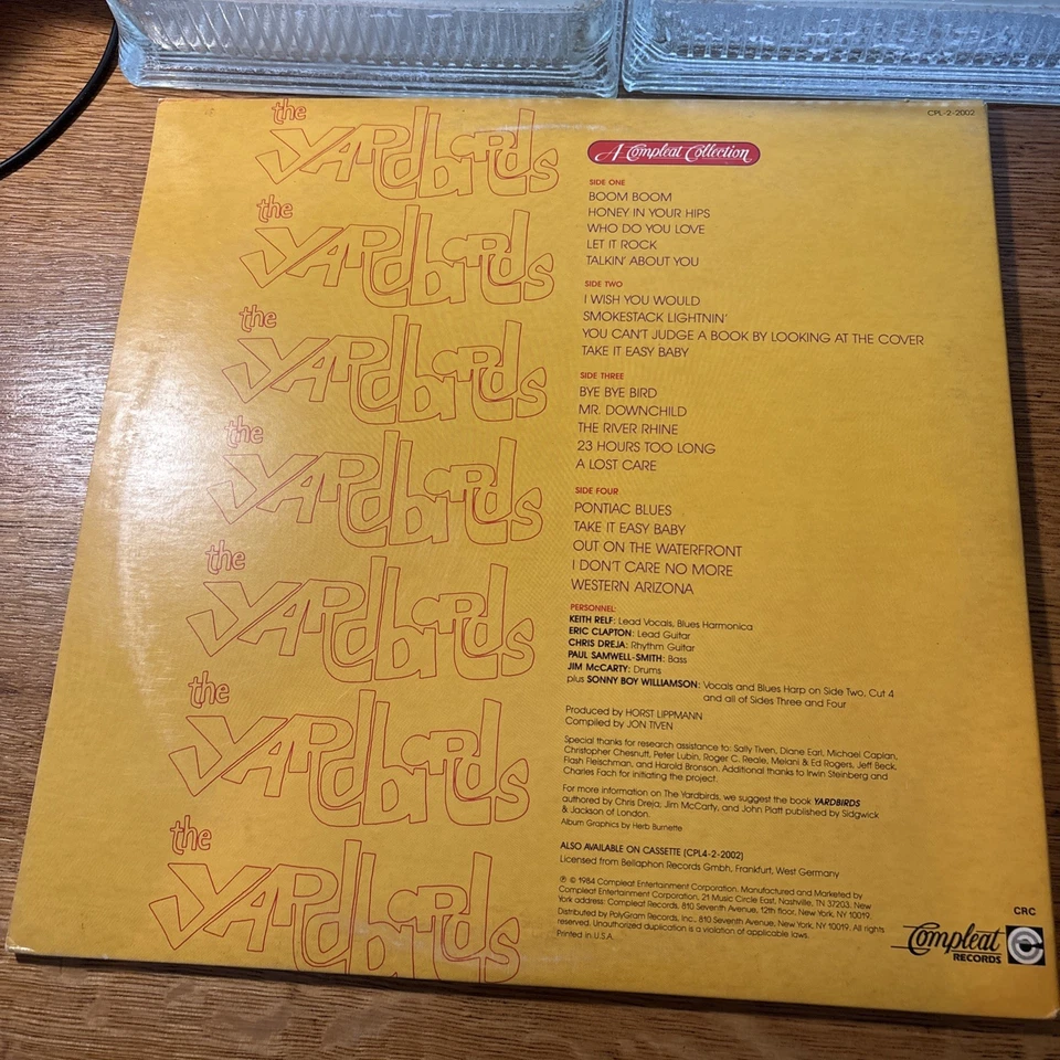 1984 THE YARDBIRDS-A Compleat Collection-2 Album Set-Vinyl LP. CPL-2-2002. - Image 2 of 4