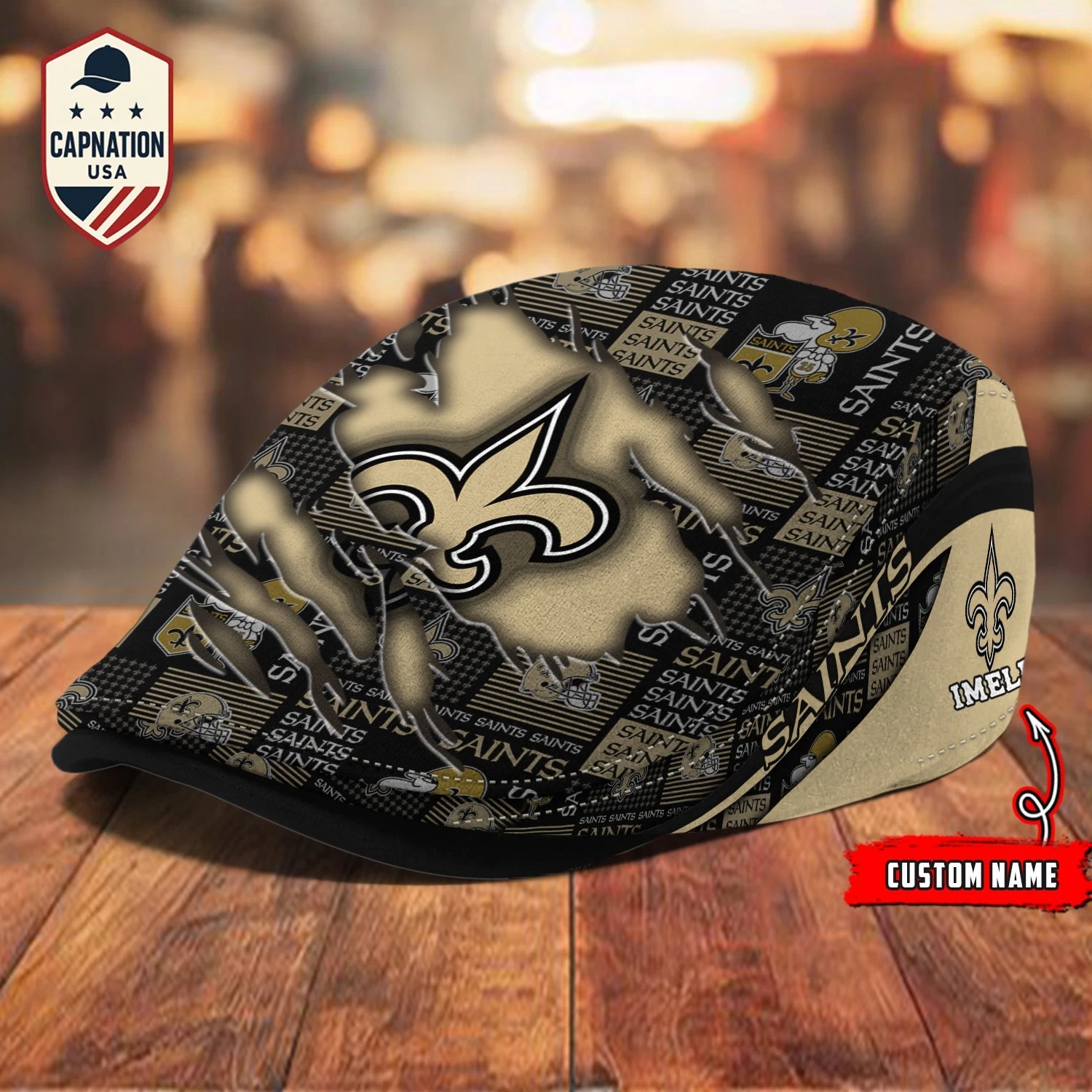 New-Orleans-Saints Jeff Cap football Newsboy Cap Golf Cap Driving Hat for Men