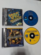 Space Invaders & Asteroids PlayStation PS1 Games Both Complete CIB Tested 