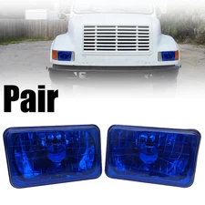 5x7" 7x6" Blue LED Headlight For INTERNATIONAL 4700 4900 8100 9900 9200 Pair