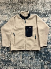 Unisex Vintage Patagonia White Medium Fleece Jacket Retro X Outdoors Hiking
