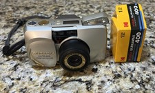 OLYMPUS Infinity Stylus Zoom 140 Deluxe QD 35mm Point Shoot Film Camera Tested