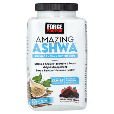 Amazing Ashwa , Triple Berry, 60 Soft Chews