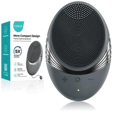 Facial Cleansing Brush Face Scrubber: Portable Silicone Waterproof Rechargeab...