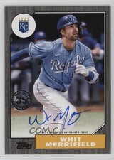 2022 Series 1 1987 Topps Baseball Black /199 Whit Merrifield #87BA-WM Auto 6o3
