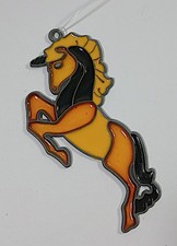 Unicorn Stained Glass Suncatcher 5in Vintage Multicolor Hanging Ornament Animal