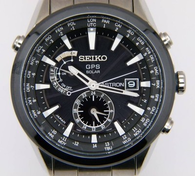 SEIKO Astron SBXA003 7X52-0AA0 schwarz Solar Funk GPS Titanium 47MM