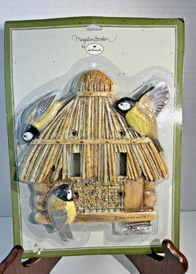 NEW Hallmark MARJOLEIN BASTIN Double Light Switch Plate Cover - Birds Birdhouse