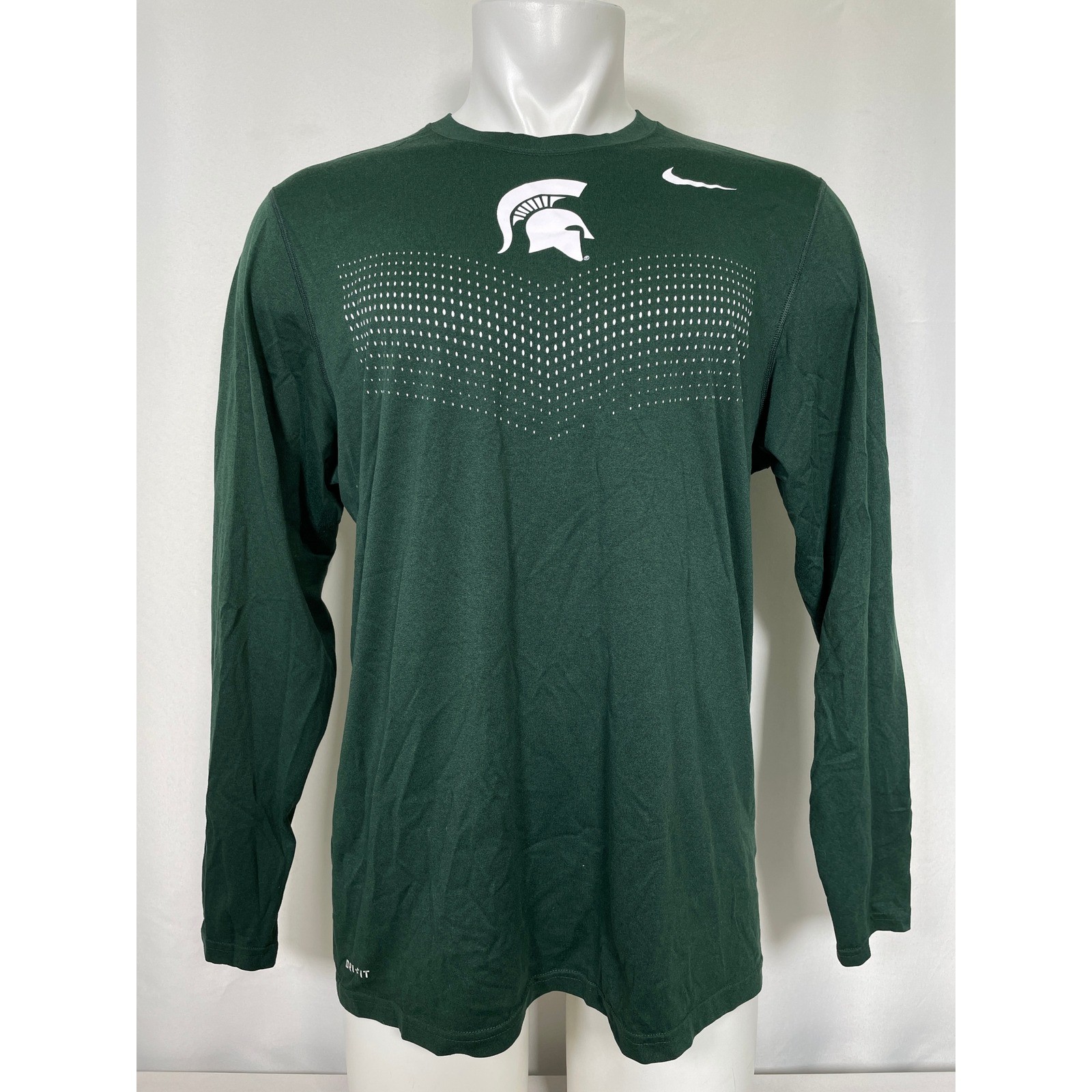Michigan State Spartans Nike Dri-FIT Long Sleeve Performance Shirt Men's LARGE