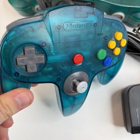 Nintendo 64 N64 Funtastic Ice Blue Console W/ Matching OEM Controller