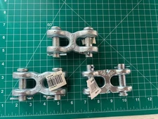 New 3-pack lot Campbell Double Clevis Link Forged Steel 7/16" x 1/2" T5423302