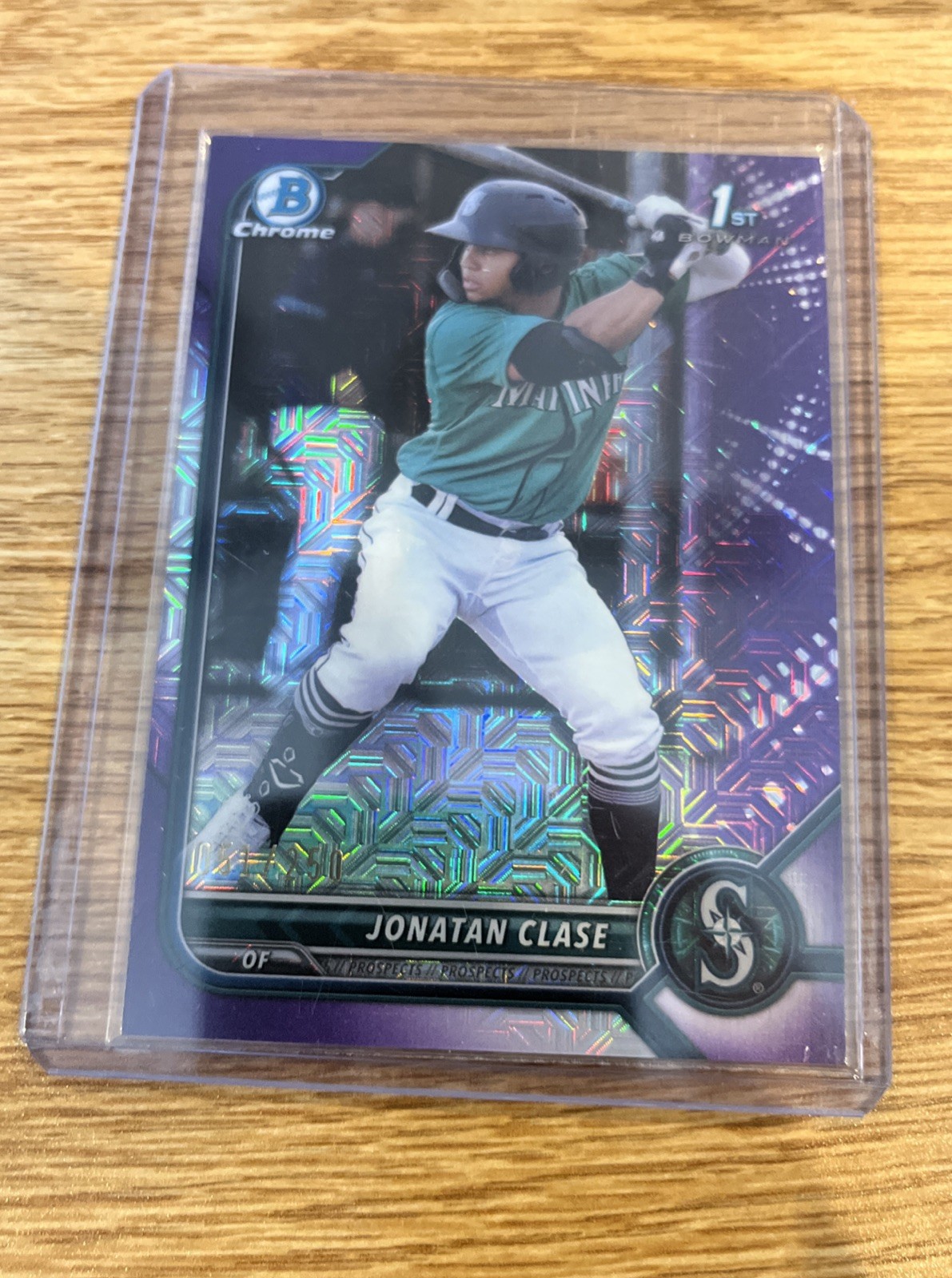 2022 Bowman - Chrome Prospects Jonatan Clase #BCP-118 Purple Refractor /250 (RC)