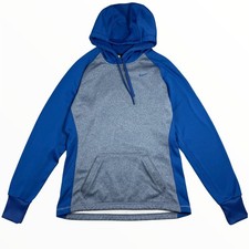 Nike Therma FIT Hoodie Pullover Activewear Sweatshirt Blue Gray Women's Small